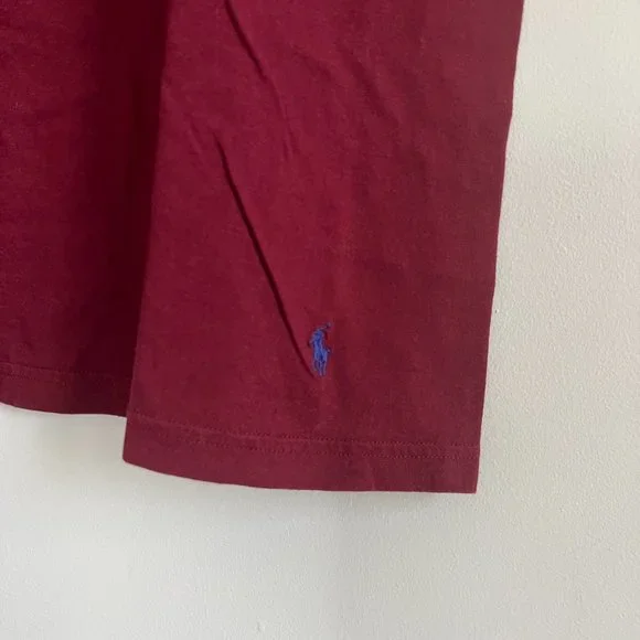 Polo Ralph Lauren Men's Burgundy T-Shirt Size Large - Picture 4 of 8